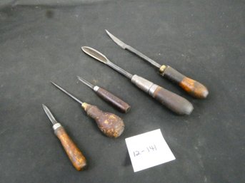 Vintage Wood Carving Tools. Red Devil And Others.