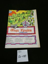 Vintage 1971 Disney Map - Guide To The Magic Kingdom! 28 X 25 In Great Condition -- Look It Up~~