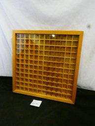 Very Nice Wooden Display Case.  Measures 21 X 21