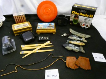 Interesting Lot Of Random Items!! Chi Head, 2 Working Music Boxes, Chop Sticks And More!!