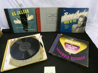 Vintage Records In Books. Al Jolson, Bing Crosby And More.