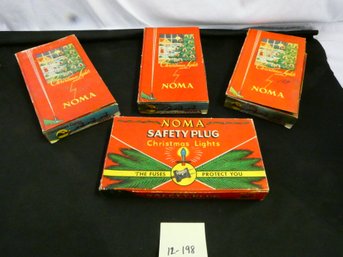 Vintage Christmas Lights B Y NOMA - Set Of 4 - Tested Working