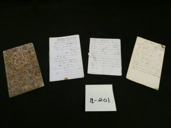 Lot Of 4 Handwritten Diaries Or School Plans. Dated 1954 And 1955