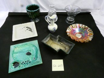 Nice Lot Of Glass Items! Ashtrays, Vases And More!