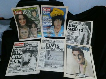 (Lot Of 8) Elvis Presley Related Periodicals And A Book