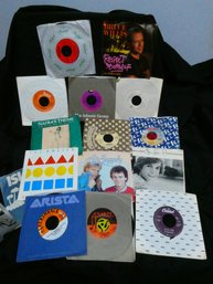 (Lot Of 45) Box Lot Of 45RPM Records - Great Titles And Some Picture Sleeves