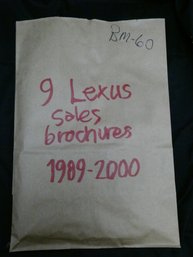 (Lot Of 9) Lexus Sales Brochures - Circa 1989-2000