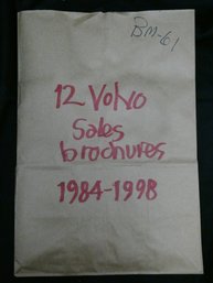 (Lot Of 12) Volvo Sales Brochures - Circa 1984-1998
