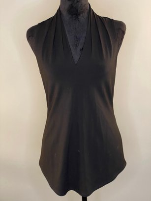 I By Iris Setlawke Size P/S Sleeveless V-Neck Top In Black