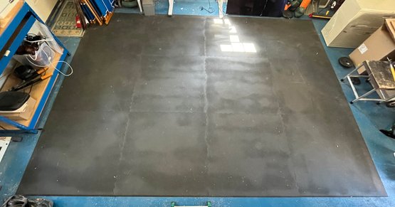 Interlocking 47 X 47 Rubber Tiles For Garage Or Gym Flooring