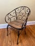 Pair Of Scrolled Metal Arm Chairs