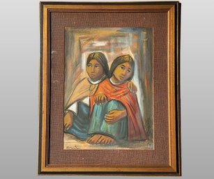 Arturo Nieto (ecuadorian, 1933-1995), Sisters, Circa 1960