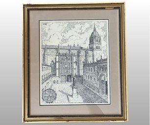 Abraido Del Rey, Spanish (1915-2017), Print Of Salamanca