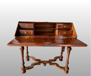 Continental 18th Century Walnut Desk On Stand