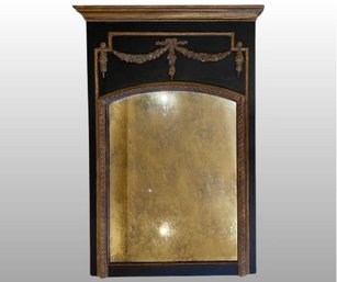 Neo Classical Ebonized And Gilt Custom Made Mirror By Amy Harold