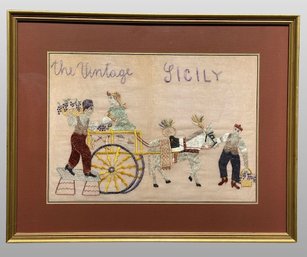 Unknown Artist, Needlepoint Sampler ' The Vintage Sicily', Circa 1960