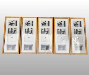 Five Martin Aborn Handmade Italian Maple Vertical Collage Picture Frames