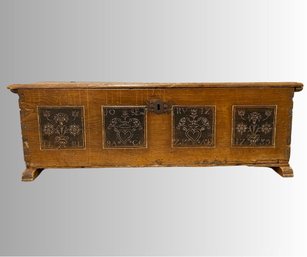 German Blanket Chest Or Dower Chest, Circa 1732