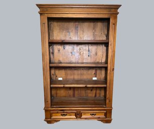 Rustic Pine Bookcase Or Open Display Cabinet