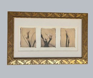 A. Meliori 'Lilies' Art Print, Signed, Matted And Framed