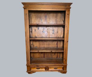 Rustic Pine Bookcase Or Open Display Cabinet