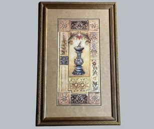 Classical Urn And Tiles Framed Art Print