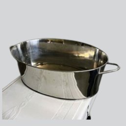 Chrome Two Handled Oval Ice Bucket