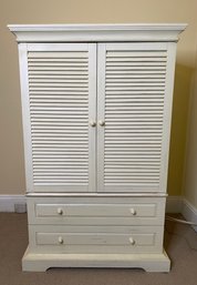 White Painted Armoire / Television Cabinet
