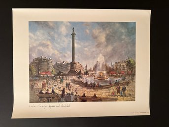 Thomas Benacci, London - Trafalgar Square And Whitehall, London England, 1988 - Vintage Art Print