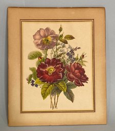 Unknown Artist, Vintage Floral Bouquet, Vintage Print On Paper