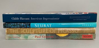 Collection Of Art Books: Cezanne, Picasso, Seraut And Hassam