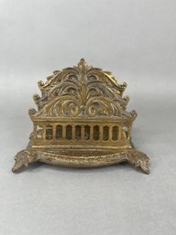 Brass Foundry L. Meyer Harzgerode Zimmermann Hanau Art Nouveau Letter Holder