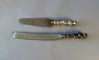 Sterling Silver Challah Bread Knife Set