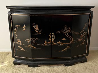 Chinese Black Lacquered Cabinet