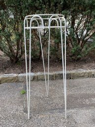 White Painted Metal Plant Stand