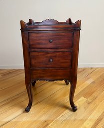 Theodore Alexander Leather Top Side Table