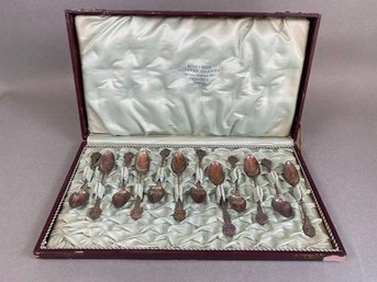 900 Silver Italian Made Demitasse Spoon Set (12) By Salvatore Giammona