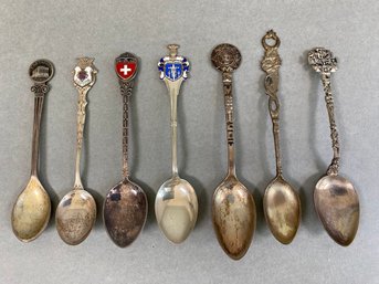 800 Silver Collectable Tea Spoons With One 900 Silver Spoon