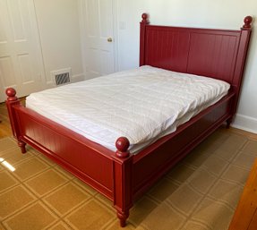 Red Painted Country Style Full Bed