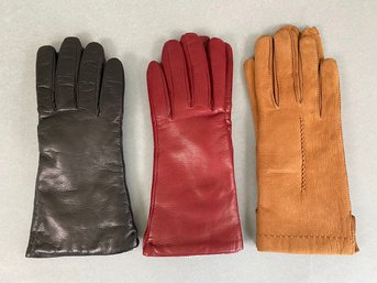 Lined Leather Gloves (3 Pairs)