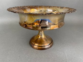 Silver Plate Compote Or Centerpiece Bowl