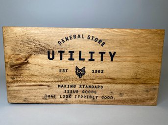 Wood Storage Box From Utility General Store, EST 1962
