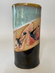 Signed Mid Century Studio Art Pottery Vase