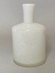 White Art Glass Vase