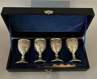 Set 4 Gold Plated Kiddush Cups