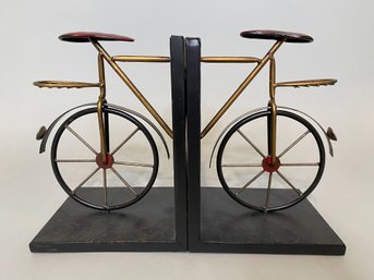 Pair Of Bicycle Book Ends