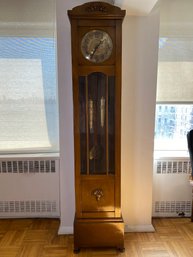 Arts & Crafts Style Walnut Tall Case Clock