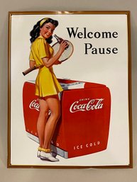 Welcome Pause Coca Cola Sign