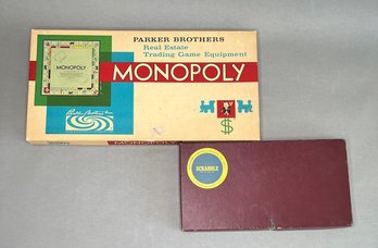 Vintage Monopoly And Scrabble Boardgames