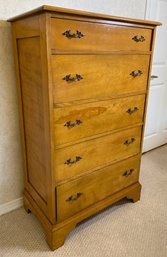 Vintage Chippendale Style Tall Chest Of Drawers Or Tall Dresser, Circa 1940